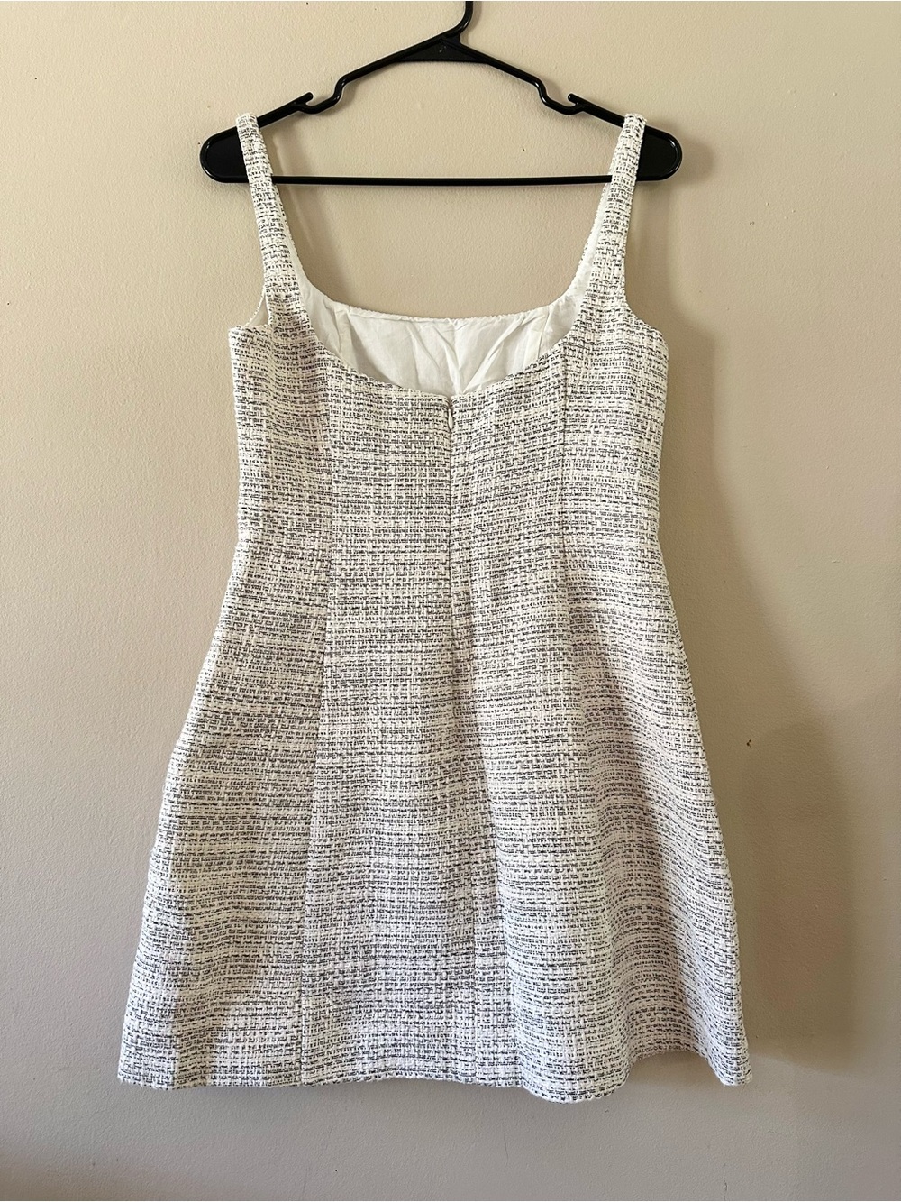 Staud Edie Boucle Tweed Scoop Back Mini Dress, Sz 6 - Picture 2 of 7